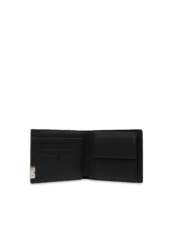 B Cut Leather Bifold Wallet