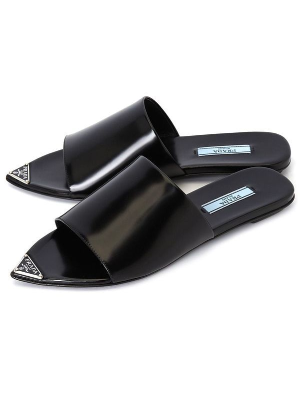 Prada Black Slides