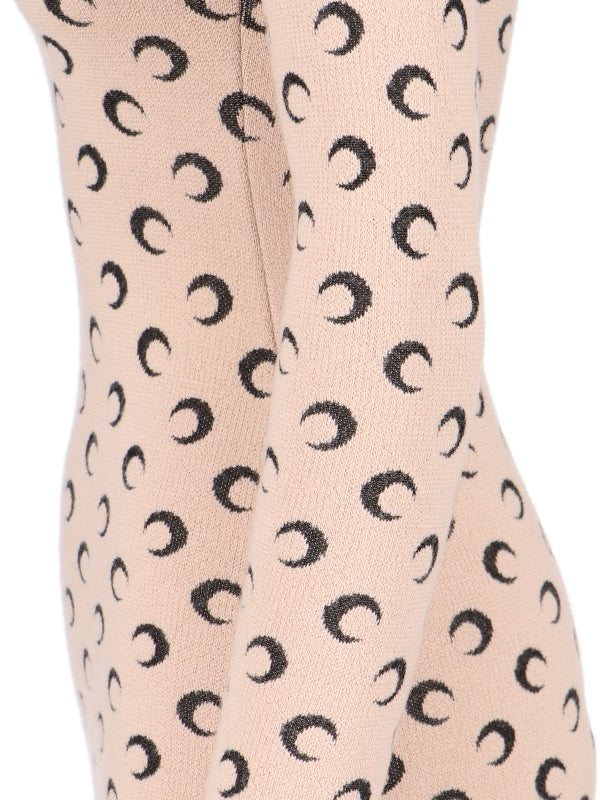 Allover Moon Printing Midi Dress