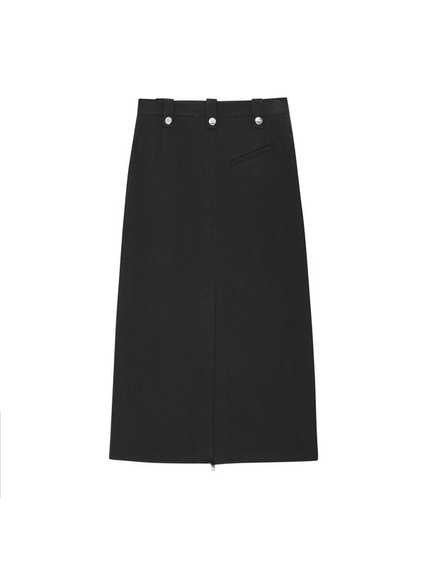 Metal Logo Poly Zipup Skirt
