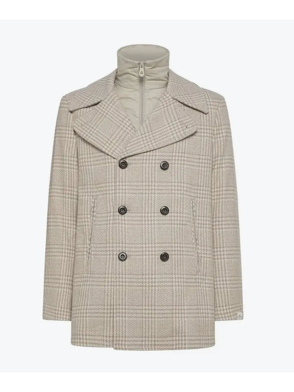 Peuterey Checked Beige Coats