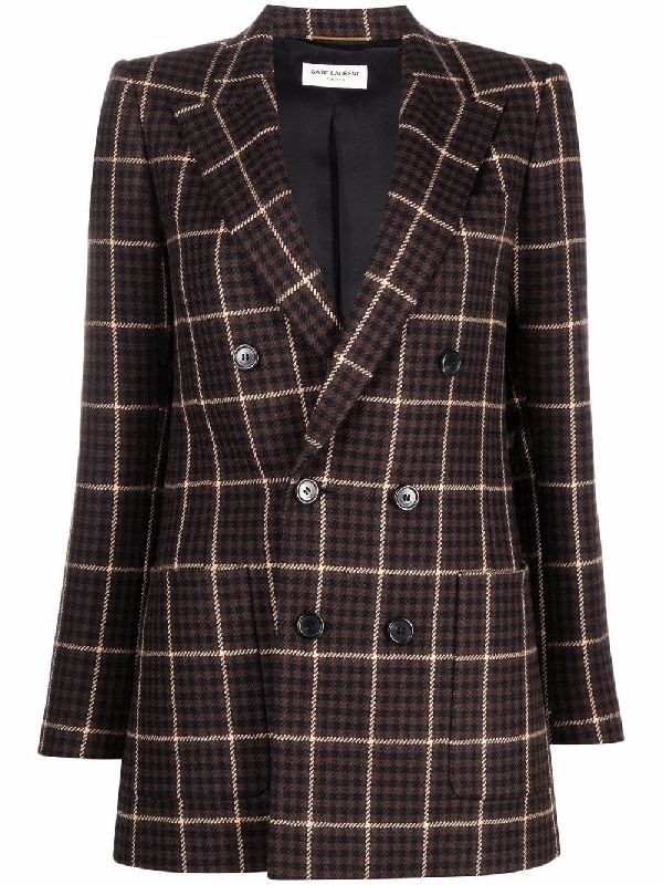 Check Pattern Wool Double Jacket