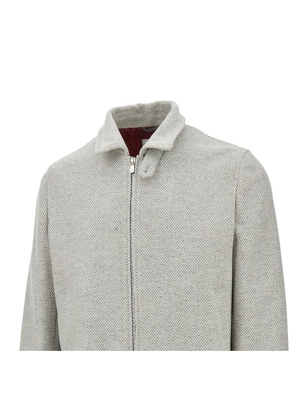 Wool Blend Zip-up Jacket