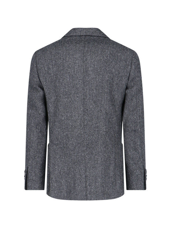 LARDINI - Boutonniere Wool Single Blazer - Jente
