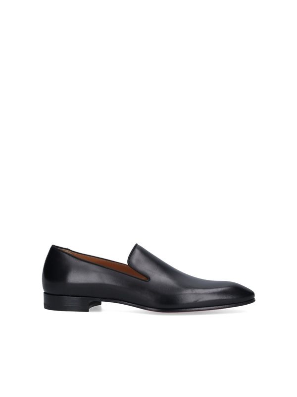 Black Leather Loafers - Jente