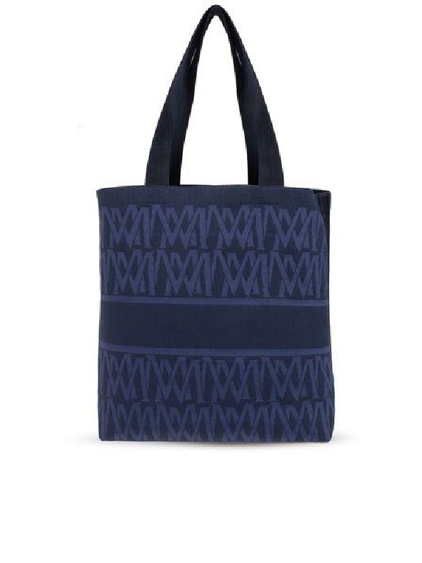 Logo Embroidery Knit Tote Bag