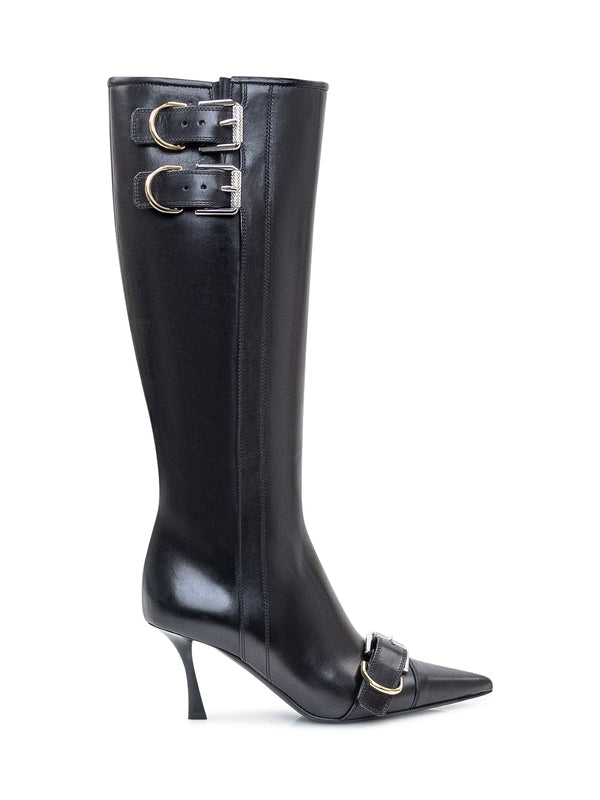 Buckle Detail High Heel Boots