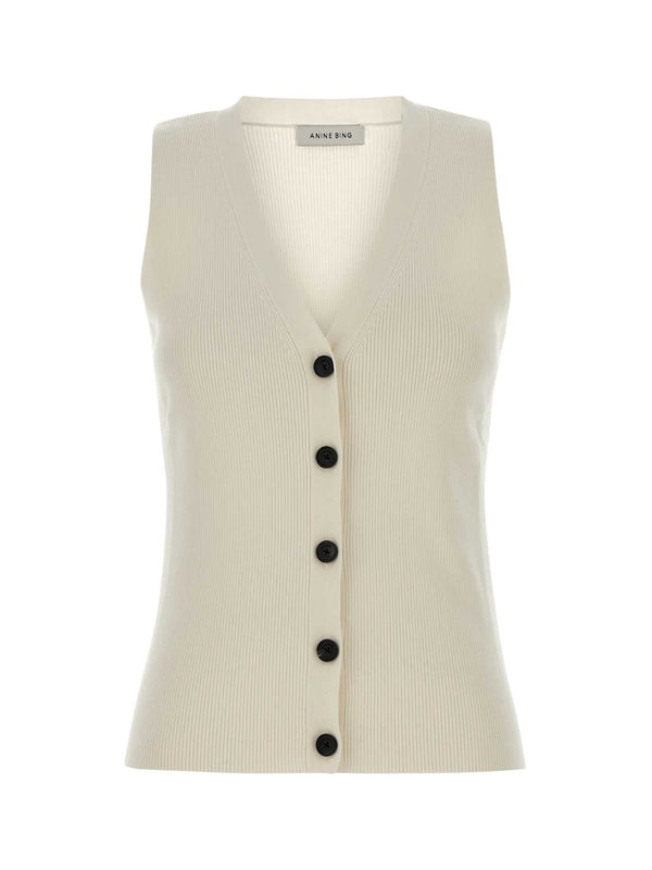 Anine Bing Ivory Vests