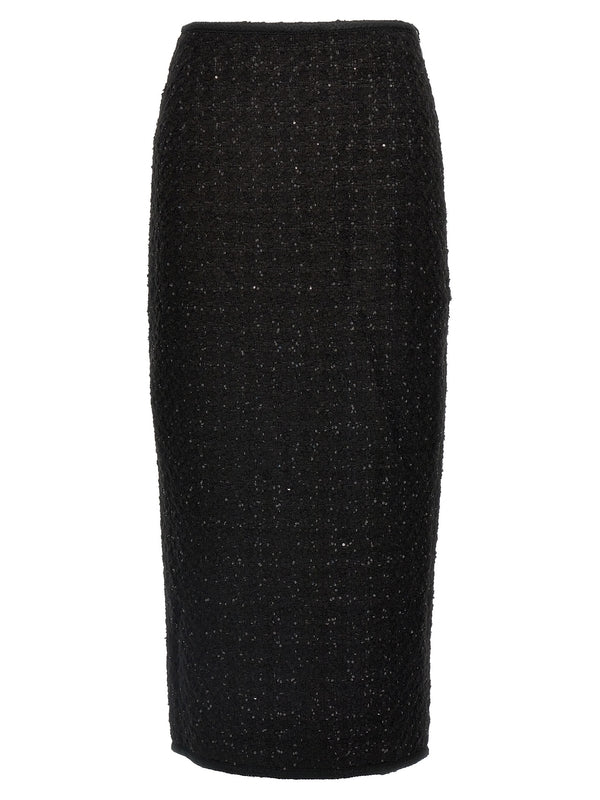 Bouclé Sequin
  Tweed Skirt