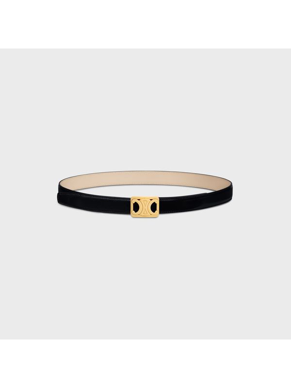 Triomphe Buckle Reversible Leather Belt