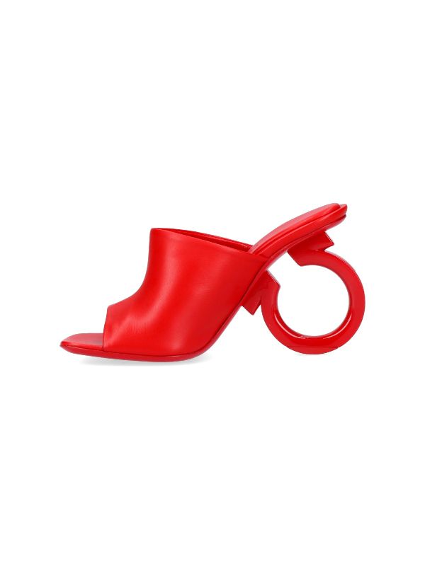 Elina Nappa Leather Gancini Mule
  Heel