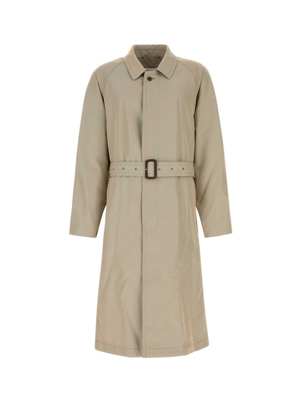 Back Stitch Belted Trench Coat