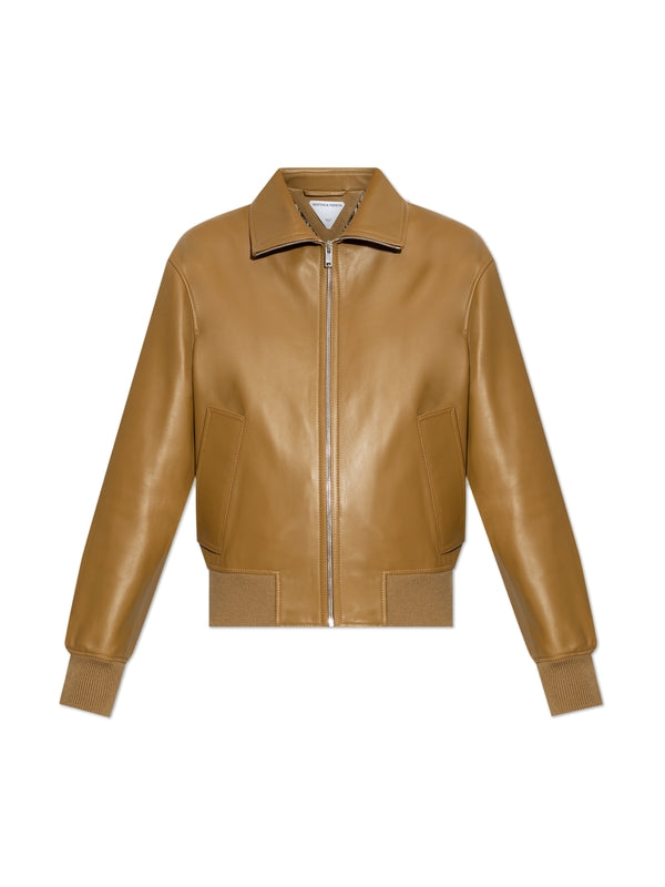 Zip-Up Leather
  Bomber