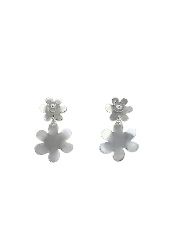 Rhinestone Flower Detail Earrings