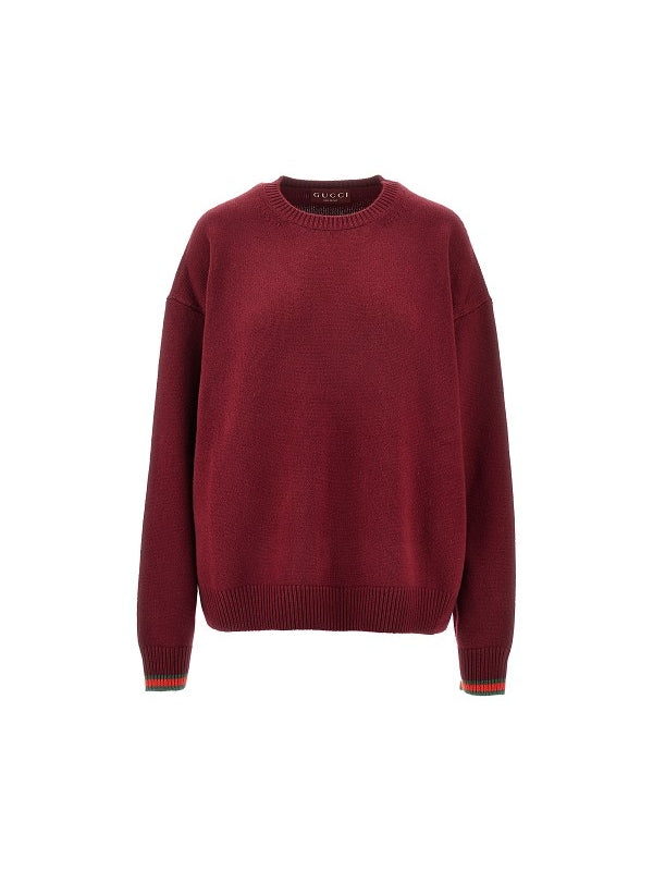 Web Detail Wool Cashmere Knit