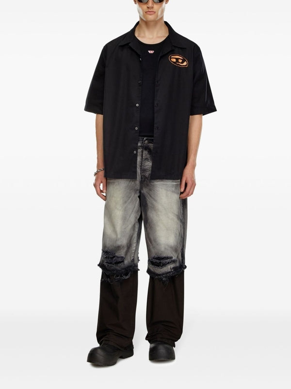 スタンコットン半袖シャツ