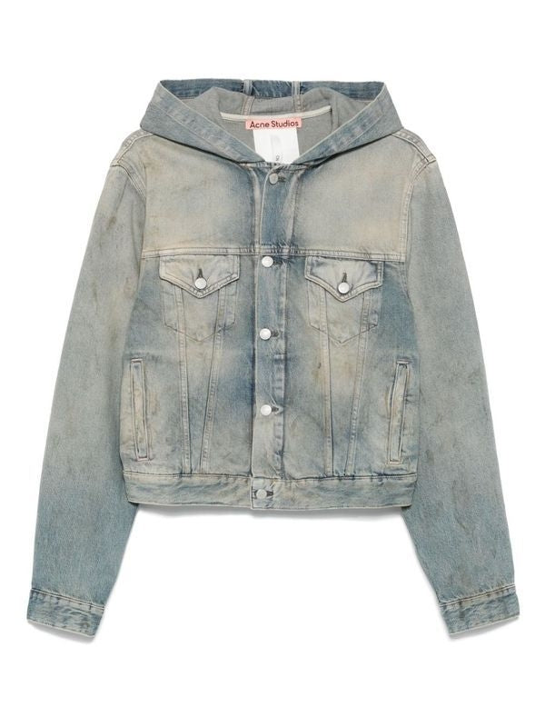 Washed Hooded Denim Jacket