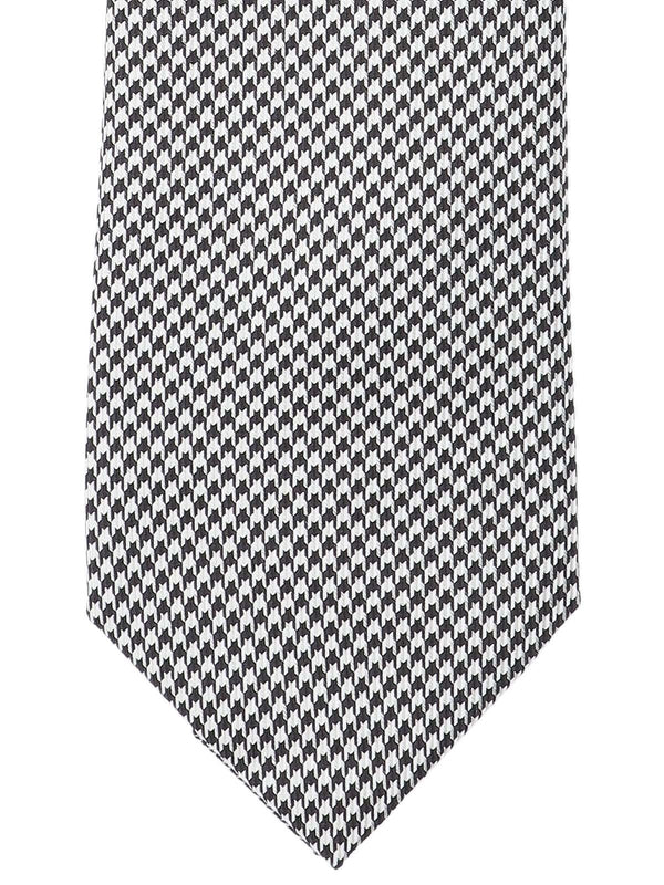 Houndstooth Pattern Silk Necktie