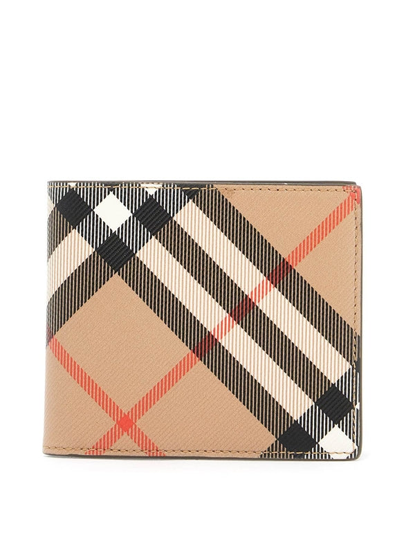 Check Pattern Bi-Fold Wallet