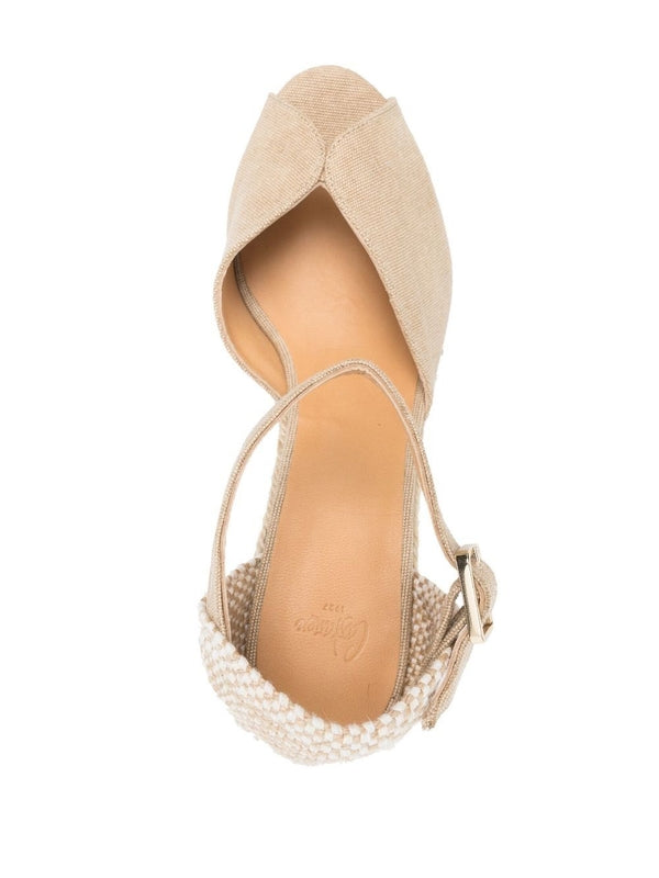 Castaner Beige Wedge Sandals
