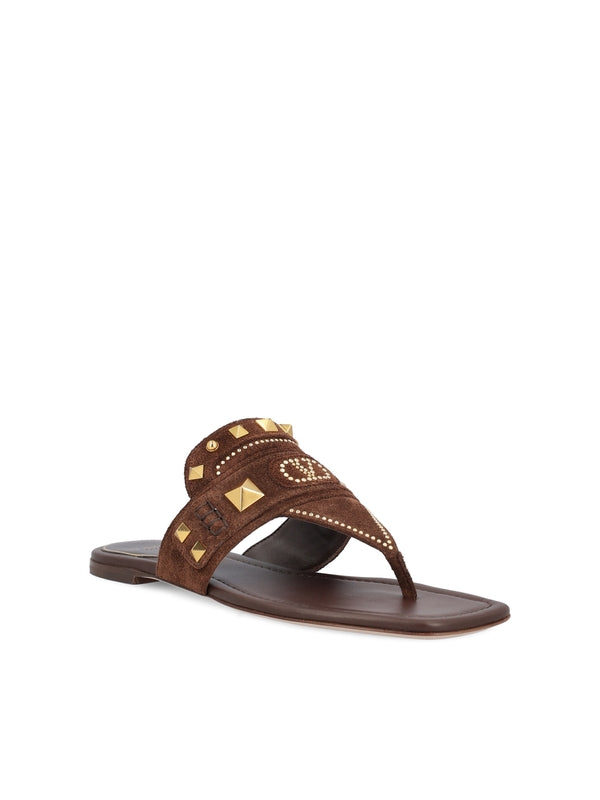 Vg Plaster Rockstud Suede Flip-flops