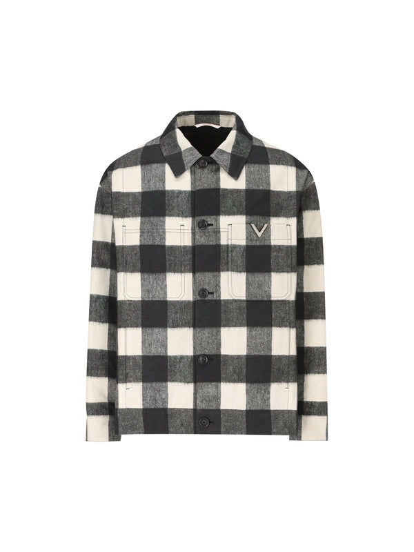 V Logo Pocket Cotton Shirt
  Jacket