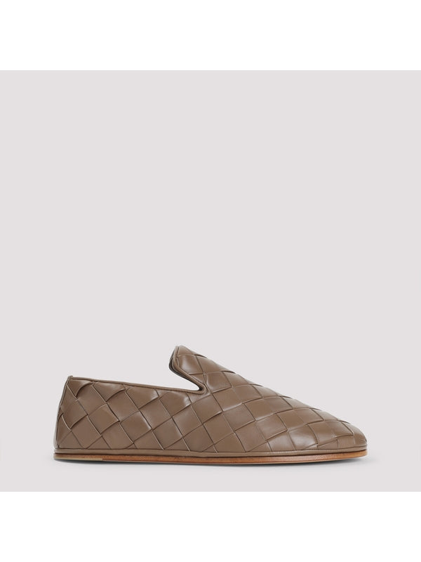 Intrecciato Leather Flat Loafer