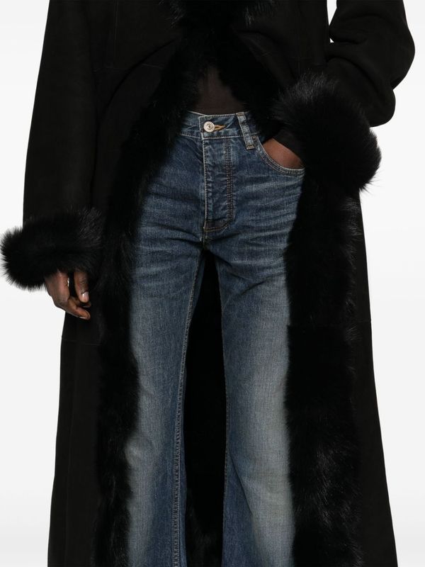 Washing Back Logo Patch Cotton Denim Pants