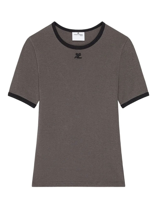 Courrèges Gray Short Sleeve T-Shirt