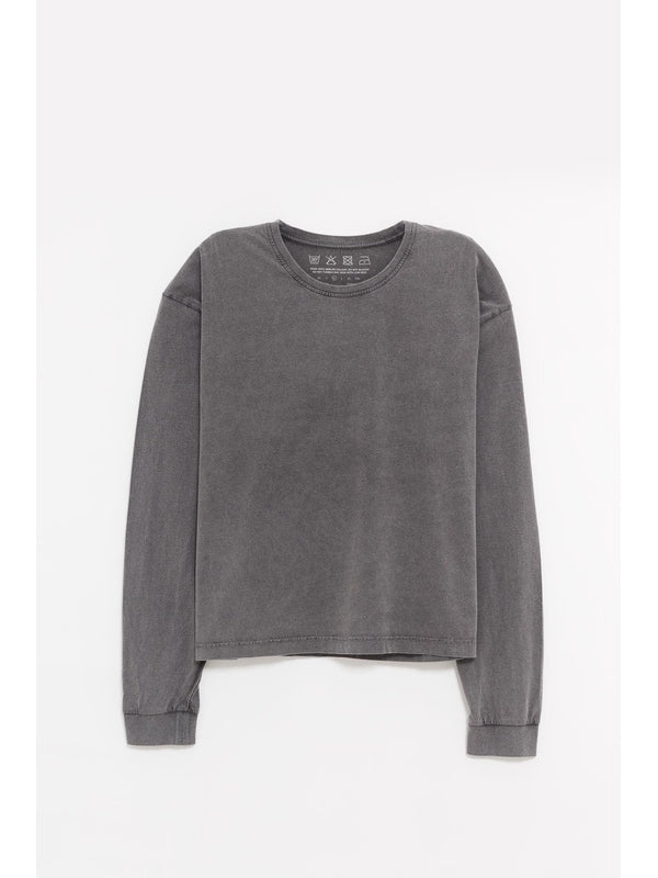 Relaxed Cotton Long Sleeve Top