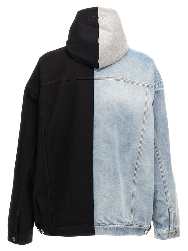 Panel Detail
  Hooded Denim Jacket