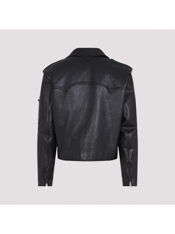 Studded Goatskin Biker Jacket