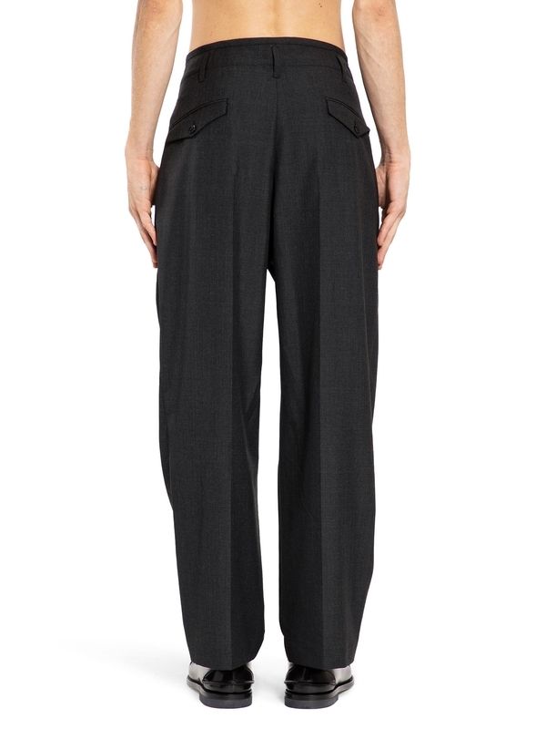 Wool Blend Pleated Pants