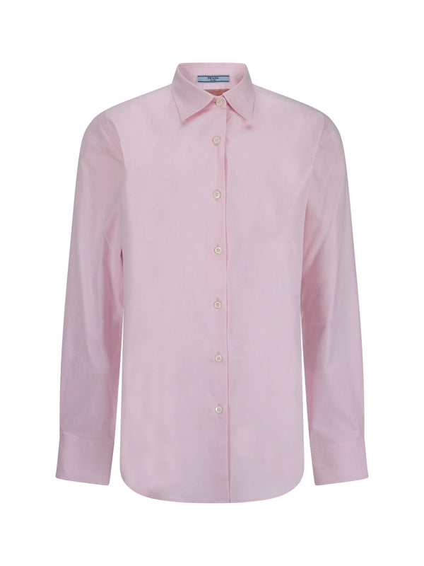 Back Satin Panel Cotton Shirt