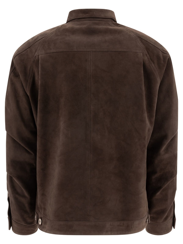 Fast Pocket Leather Suede Jacket