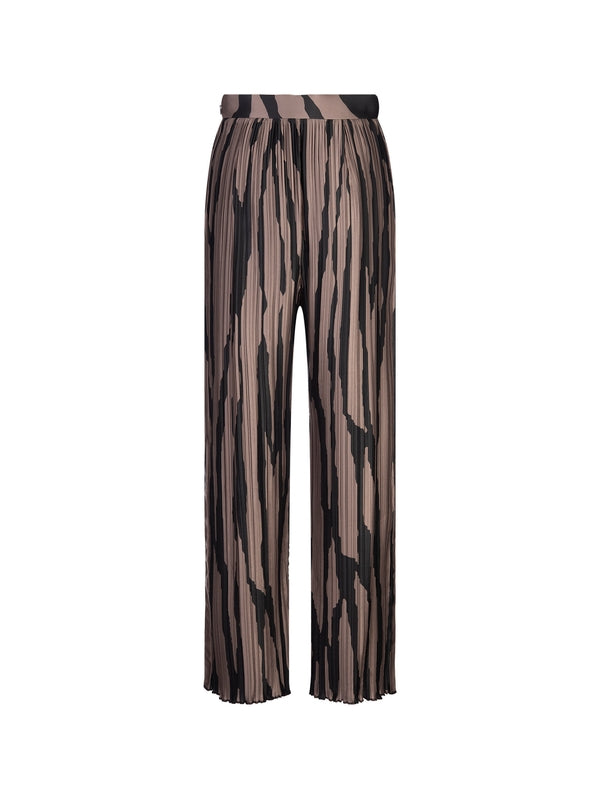 Allover Pattern Pleated Pants