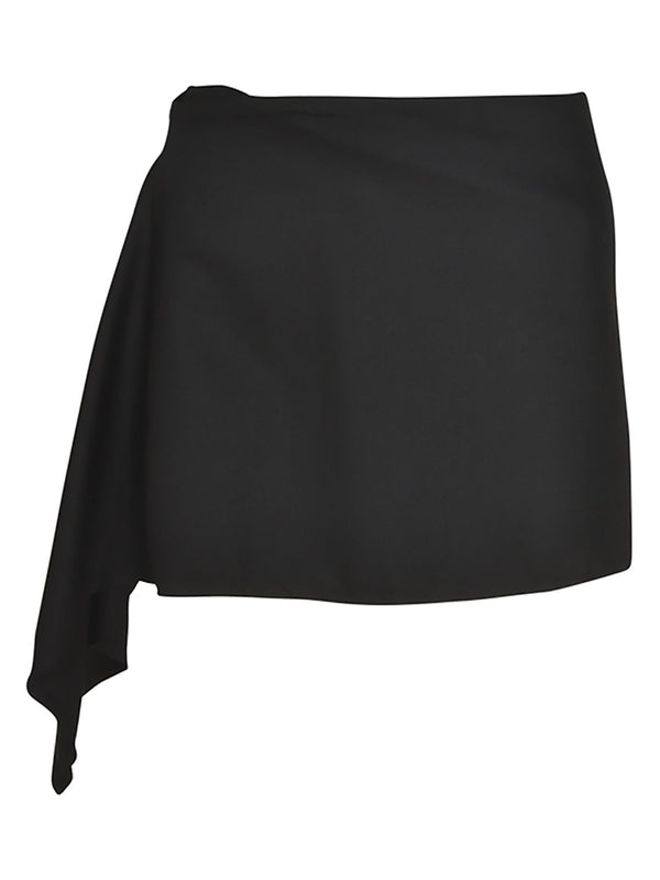 Wool Wrap Mini Skirt