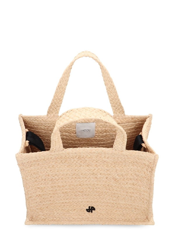 Woven Raffia Tote Bag