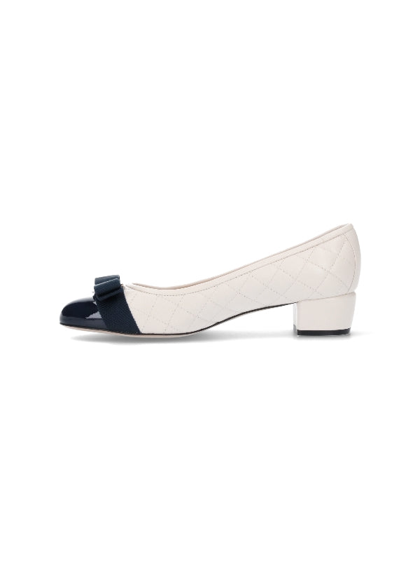 Vara Bow Quilting Pumps Heels