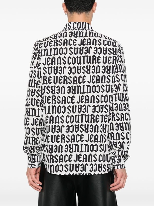 All-Over Lettering Cotton Shirt