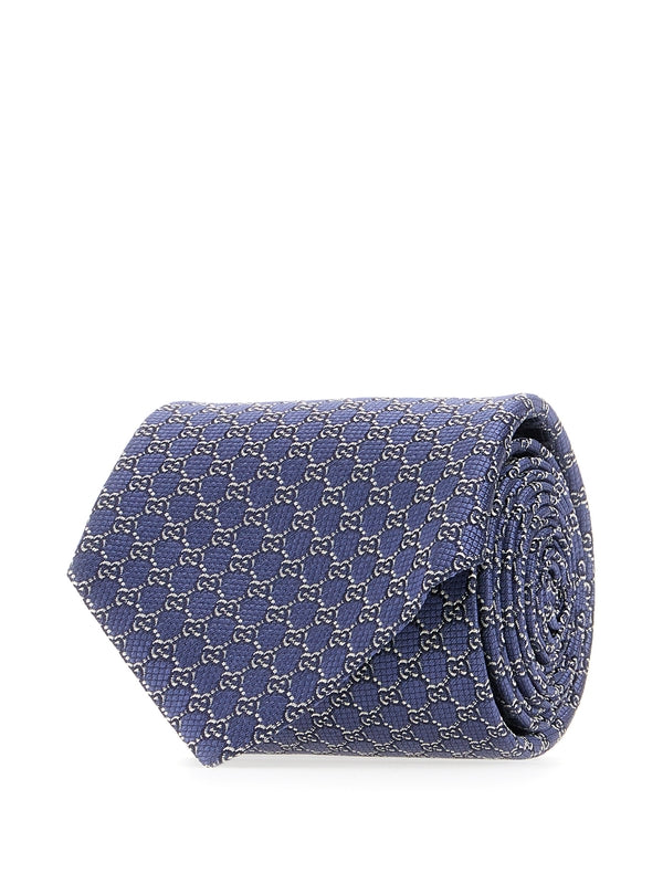 Allover GG Printing Silk Tie