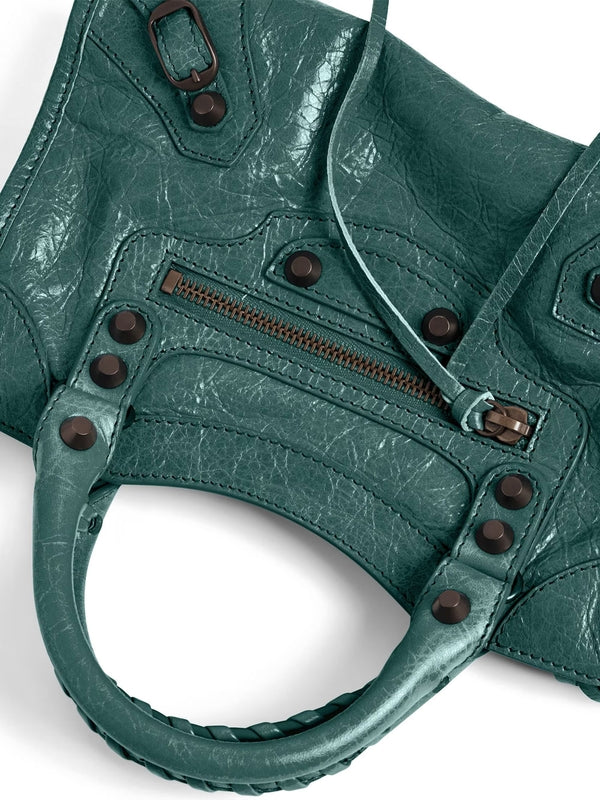 Balenciaga City Mini Green Tote Bags