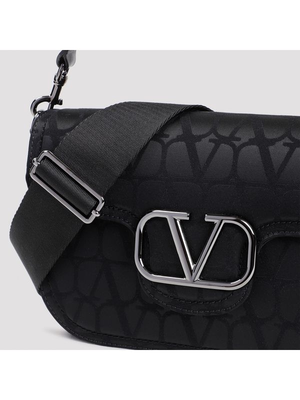 V Logo Iconography Shoulder
  Bag