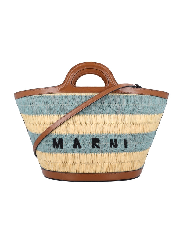 Tropicalia raffia-effect small bag Tote Bags