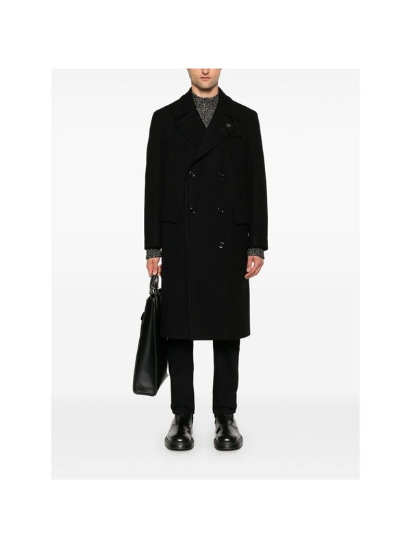 Boutonniere Wool Blend Coat