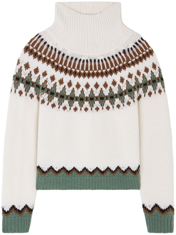 Jacquard Patch Wool Knit