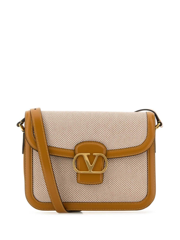 V Logo Canvas Crossbody Bag