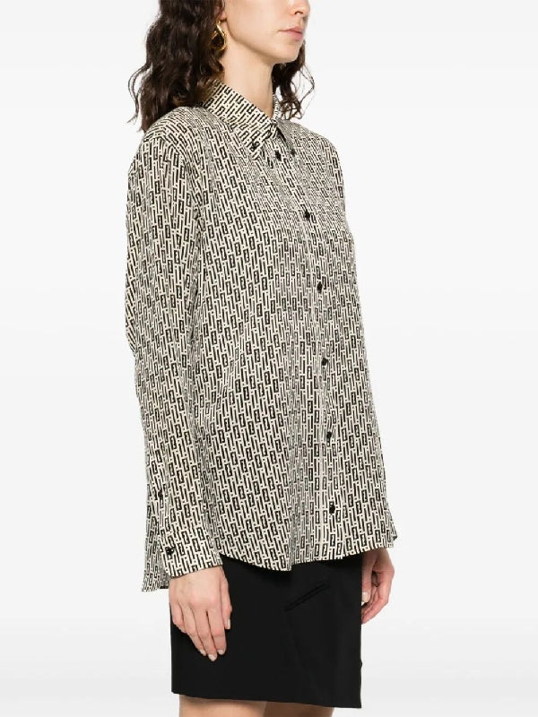 All-Over FF Printed Silk Shirt