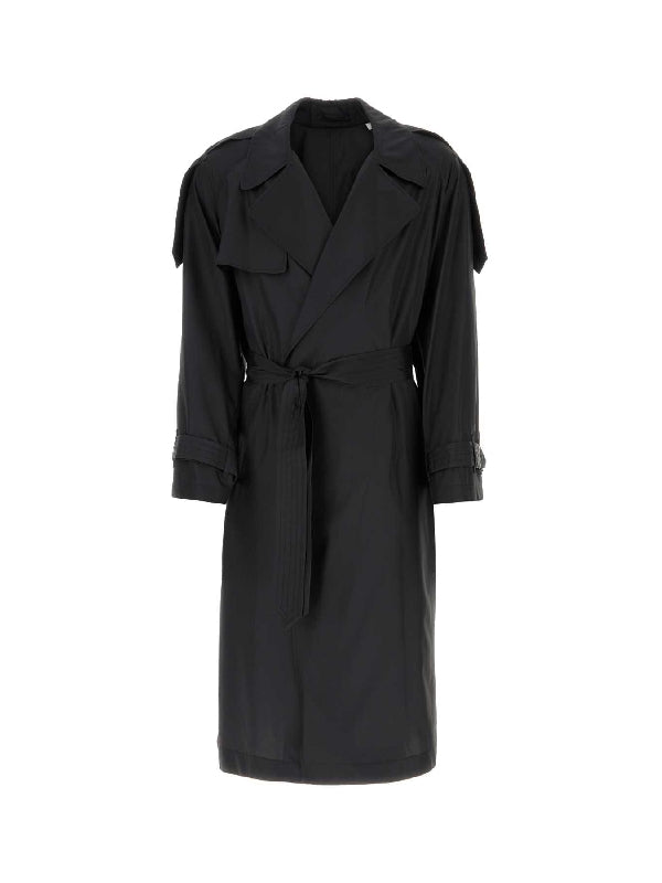 Silk Long Trench Coat