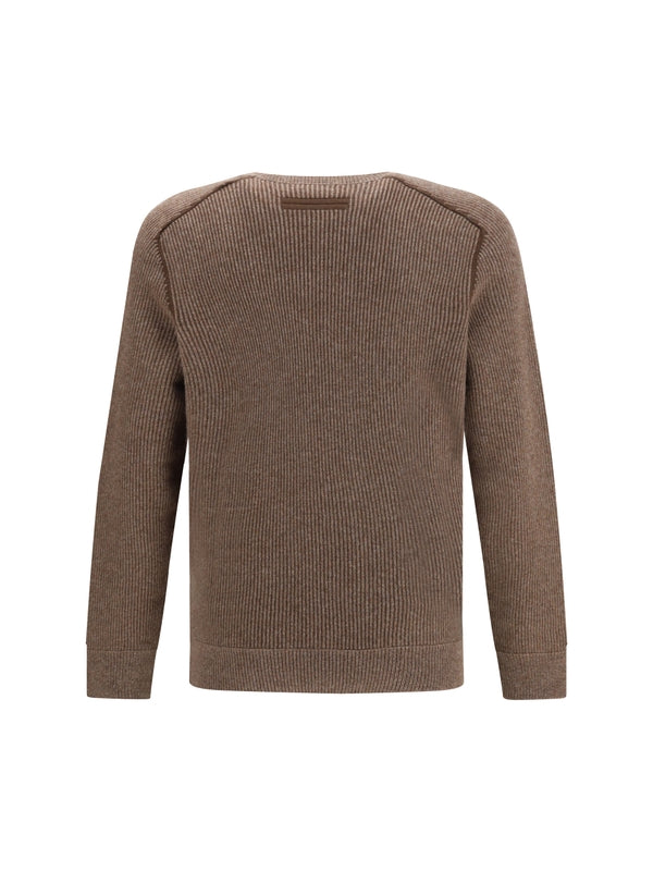 Z Zegna Brown Knitted